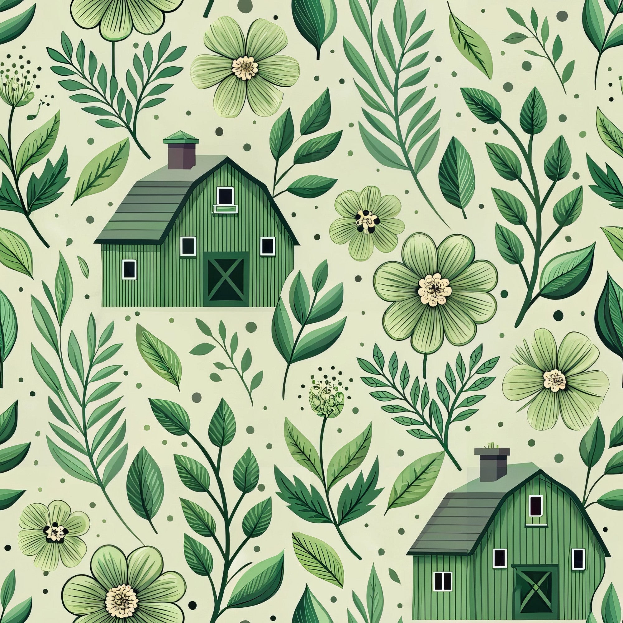 Sage Homestead Pattern 8 Minky Fabric