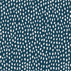 navy blue, cream white, abstract spots, dotted pattern, organic shapes, brushstroke marks, modern boho, scattered design, irregular dots, contemporary style,, fabric panel, artistic pattern, hand-painted look, trendy bohemian, speckled texture, random placement, geometric abstract, crafting material, stylish design