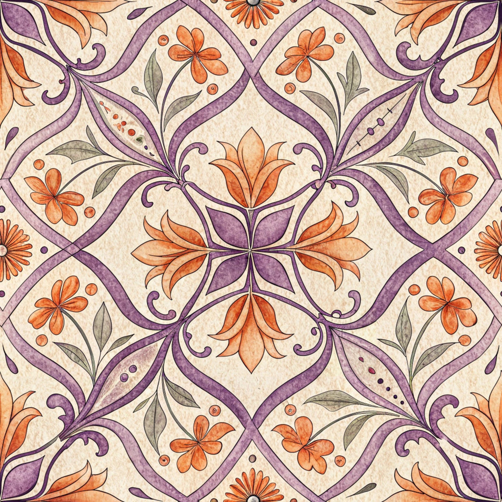 Lavender Lattice Pattern 11 Minky Fabric