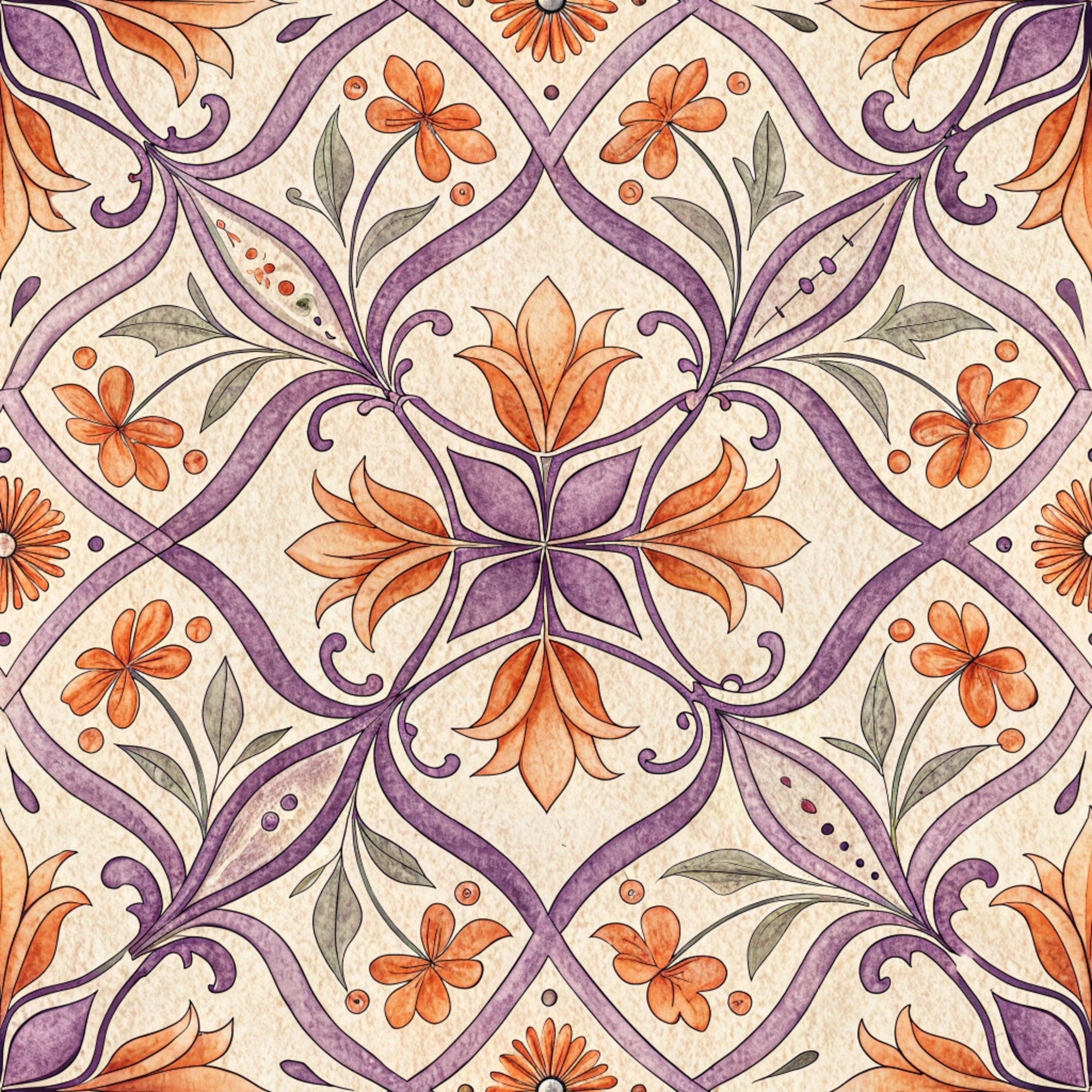 Lavender Lattice Pattern 11 Minky Fabric
