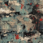 sage green, coral red, charcoal gray, cream beige, grunge texture, distressed paint, weathered surface, peeling paint, abstract pattern, industrial style, vintage worn, cracked finish, layered paint, rustic aesthetic,, fabric panel, urban decay, textured design, mottled surface, artistic background