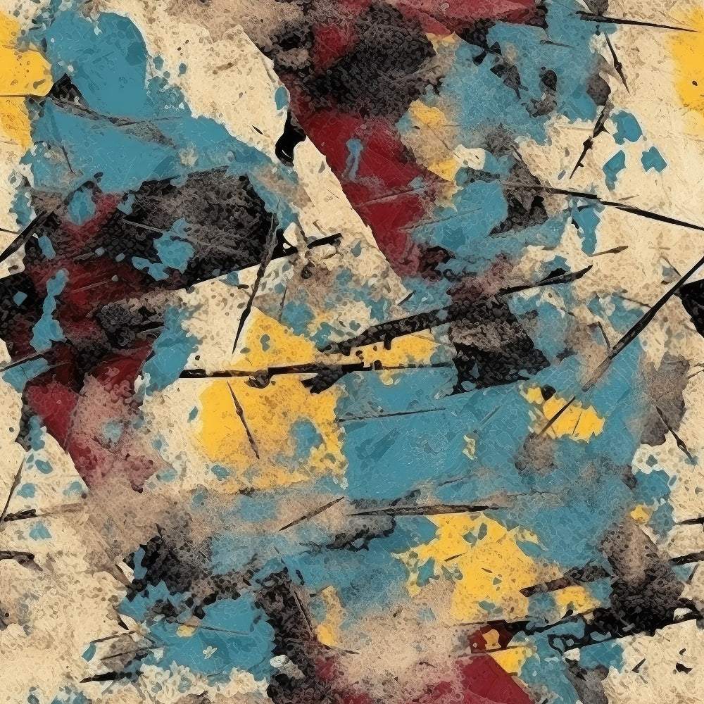 turquoise, yellow, burgundy, cream, charcoal gray, grunge texture, distressed paint, abstract pattern, weathered surface, cracked paint, vintage finish,, fabric panel, urban decay, industrial style, layered colors, peeling paint, textured background, artistic design, contemporary fabric