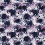 grunge pattern, watercolor effect, purple tones, navy blue, dusty rose, ink blots, abstract design, distressed texture, splatter marks, moody atmosphere,, fabric panel, artistic brushstrokes, vintage feel, mottled background, irregular shapes, contemporary style, craft fabric, sewing material