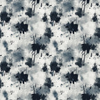 grunge pattern, ink blots, paint splatters, abstract design, dark navy, charcoal gray, off white, weathered texture, distressed look, artistic splashes, moody aesthetic,, fabric panel, contemporary style, urban vibe, textured surface, irregular shapes, modern pattern, edgy design