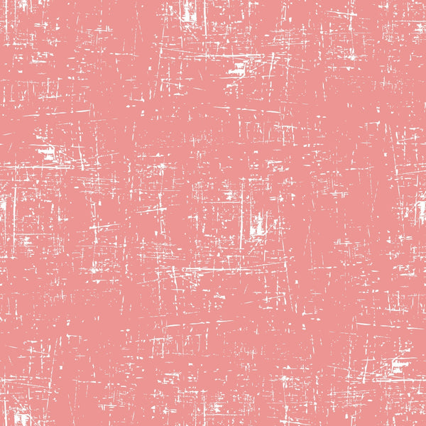 peach puff, coral pink, white, grunge texture, distressed pattern, scratched surface, weathered look, abstract design, vintage style,, fabric panel, textured background, worn appearance, artistic overlay, rustic feel, mottled effect, cotton fabric, craft material, sewing supplies