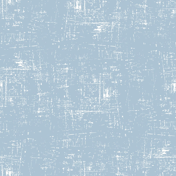 pale blue, white, grunge texture, distressed pattern, scratched surface, weathered look, abstract design, crosshatch marks, vintage style,, fabric panel, textured background, worn appearance, artistic texture, mottled finish, contemporary fabric, crafting material, sewing supplies