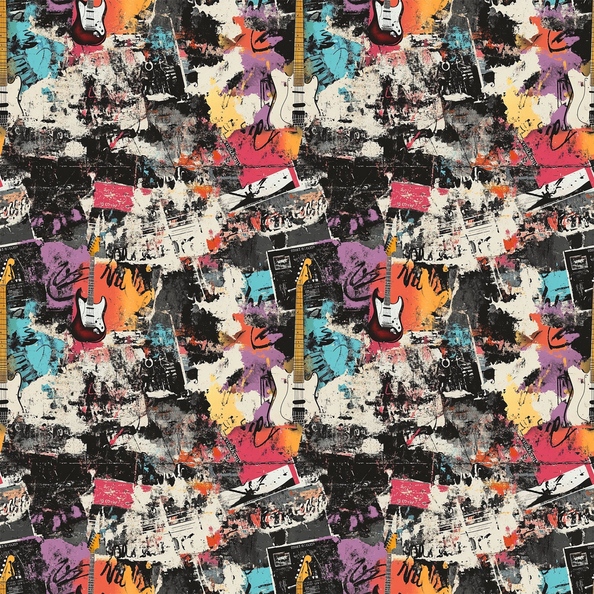Punk Poster Riot Pattern 10 Minky Fabric