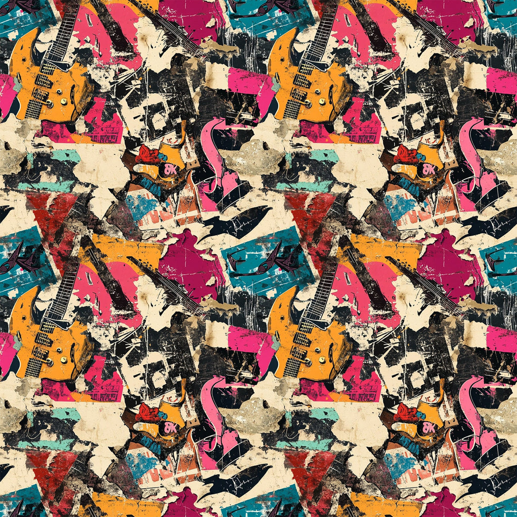 Punk Poster Riot Pattern 11 Minky Fabric