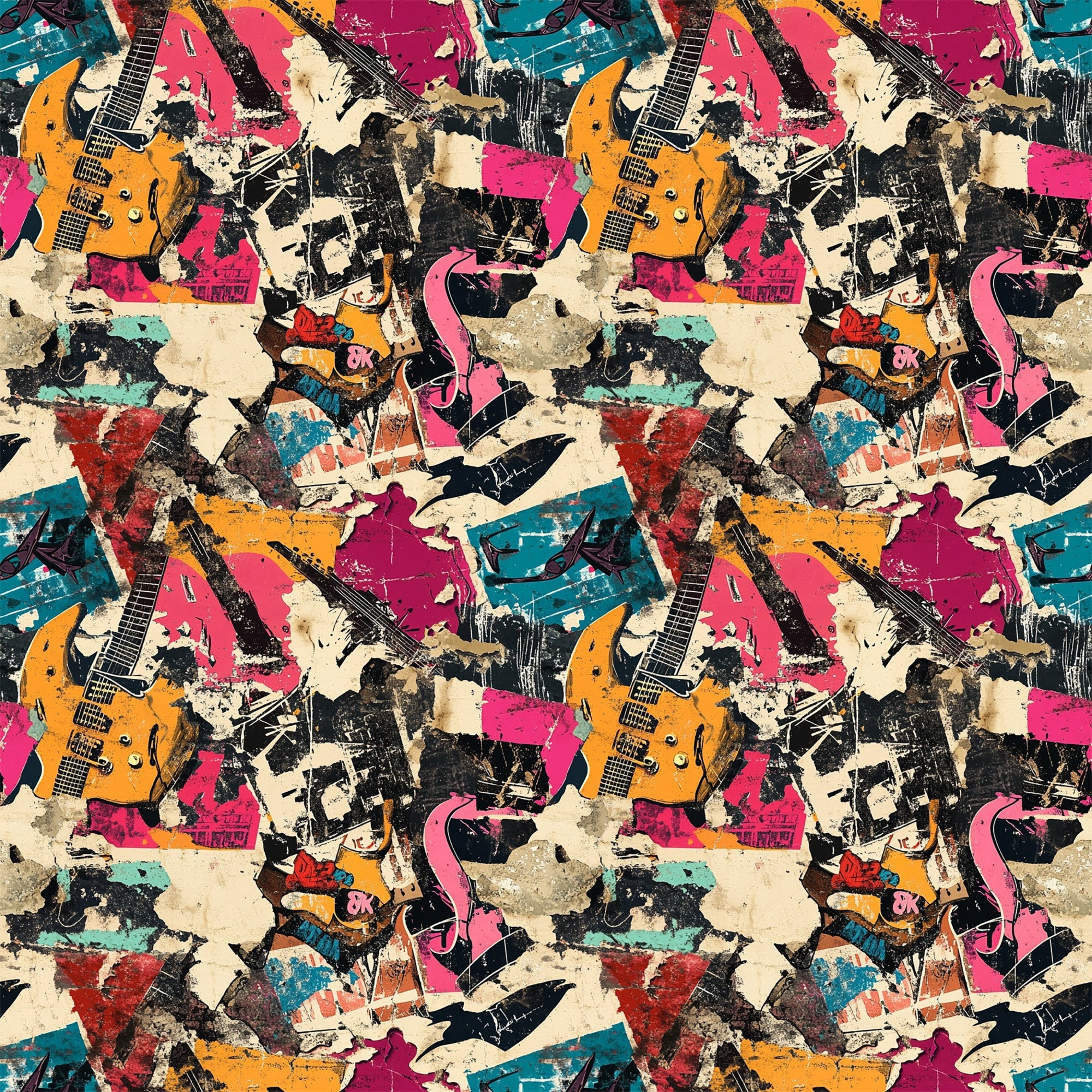 Punk Poster Riot Pattern 11 Minky Fabric