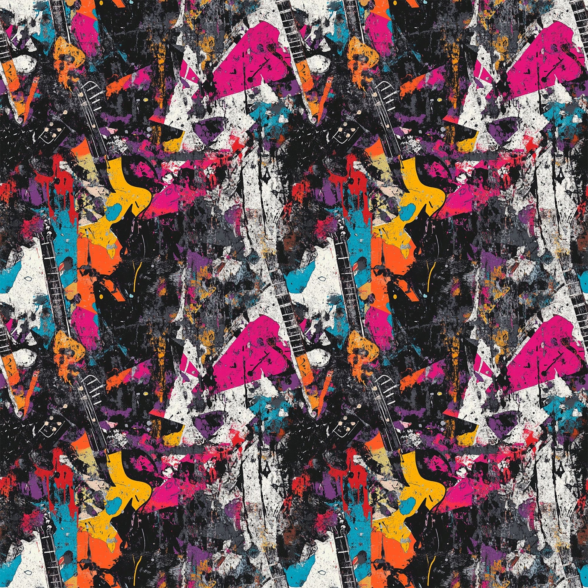 Punk Poster Riot Pattern 12 Minky Fabric