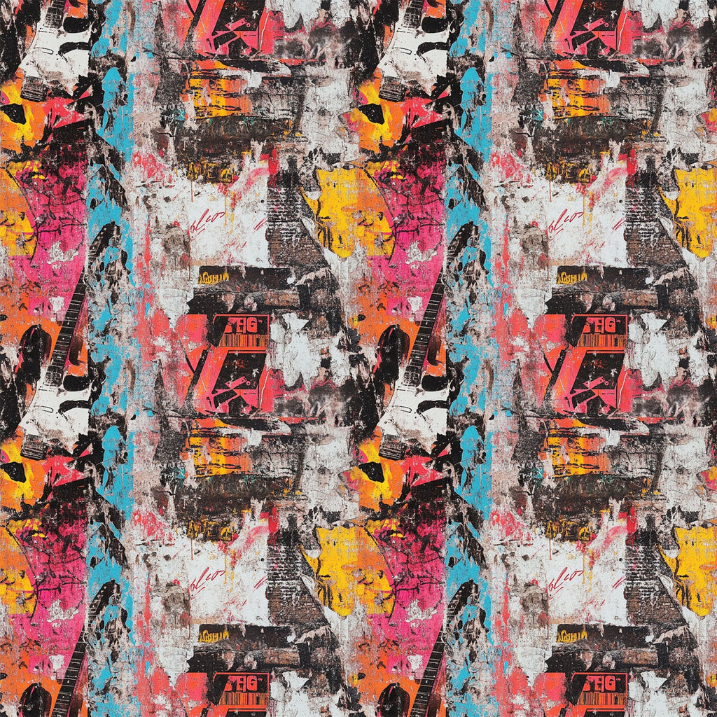 Punk Poster Riot Pattern 3 Minky Fabric