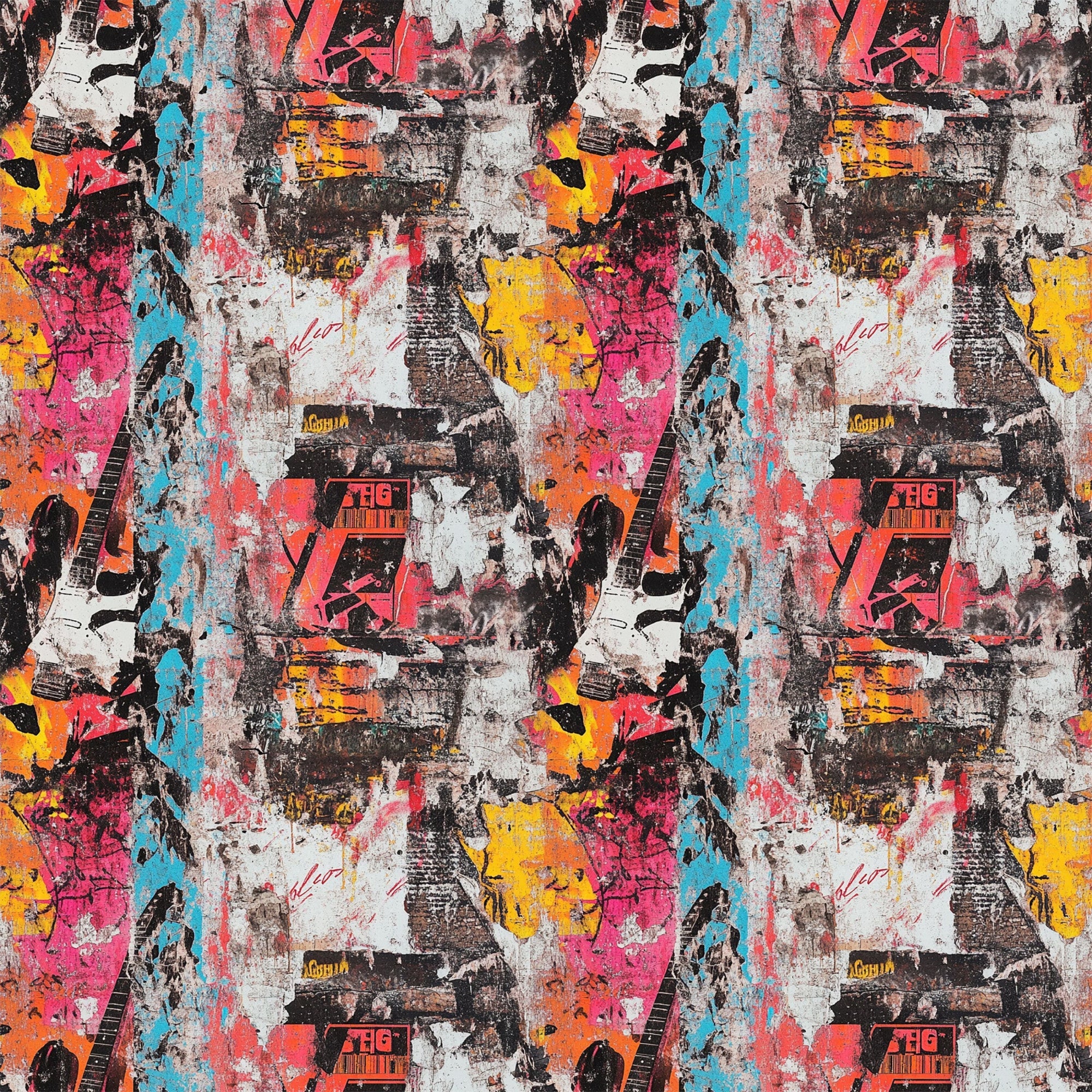 Punk Poster Riot Pattern 3 Minky Fabric