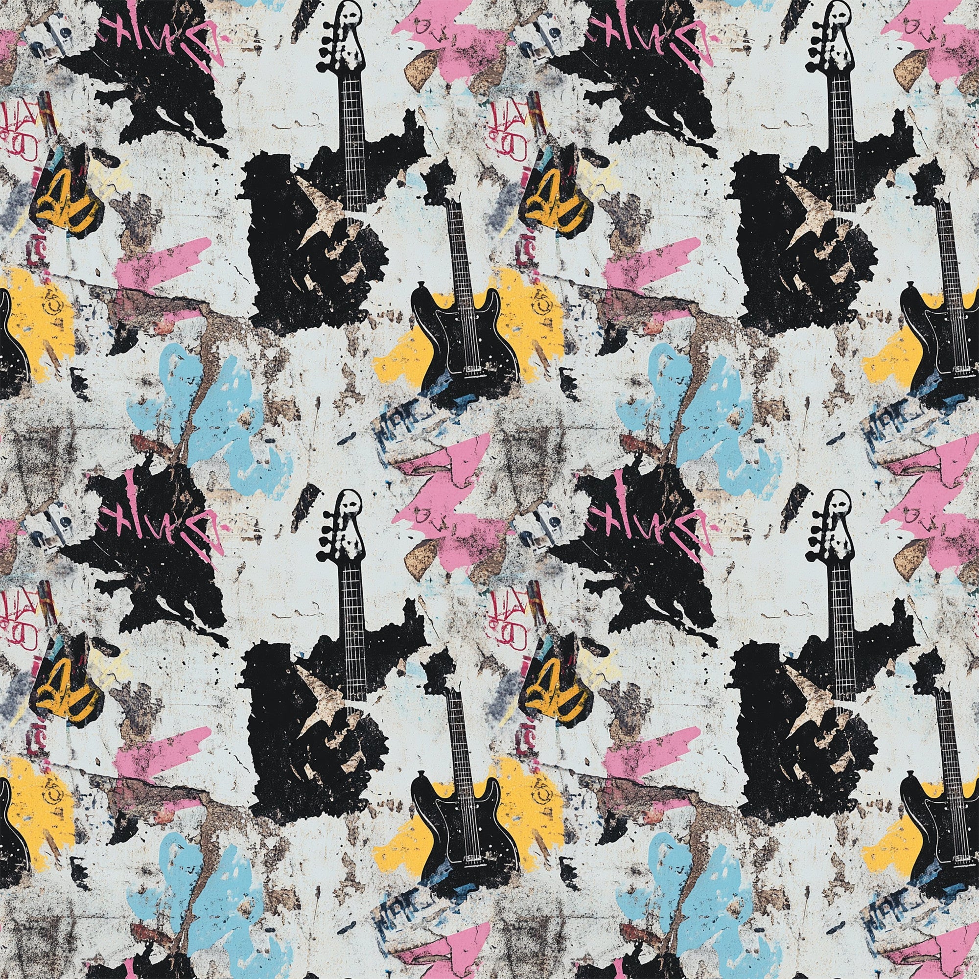 Punk Poster Riot Pattern 5 Minky Fabric