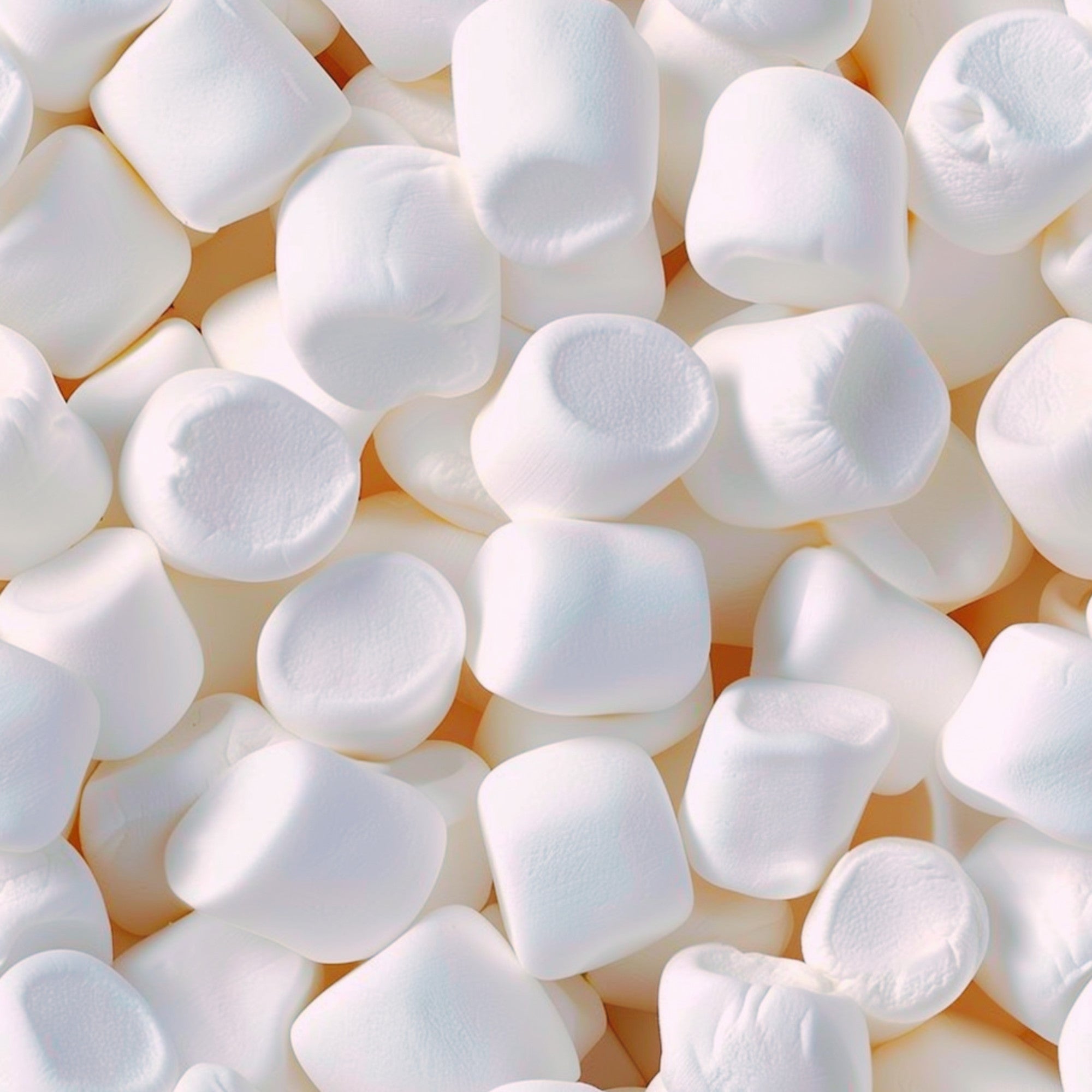white marshmallows, mini marshmallows, candy pattern, sweet treats, confectionery design, puffy white, soft texture, food fabric, snack motif,, fabric panel, realistic photography, dessert theme, bakery supplies, s'mores ingredients, camping treats, white on orange, candy shop, miniature food, scattered pattern