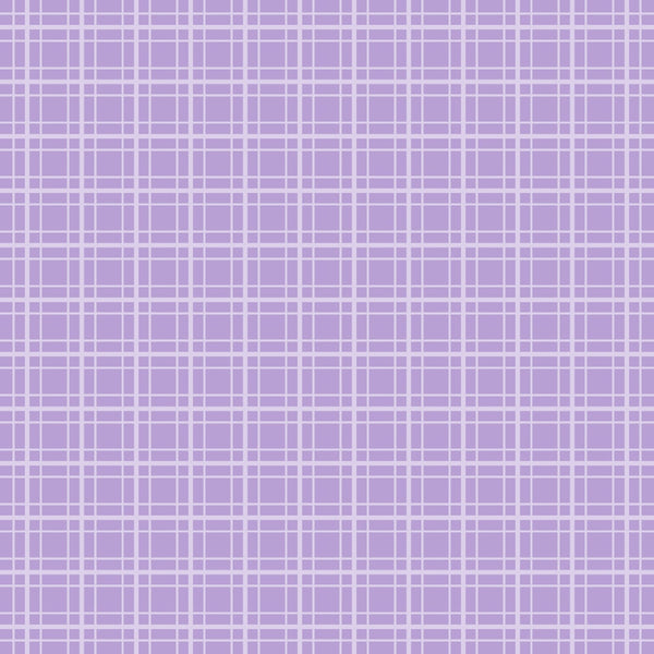lavender, purple, grid pattern, geometric design, small squares, checkered,, fabric panel, halloween basics, coordinating fabric, blender print, tonal design, crafting material, sewing fabric, quilt backing, geometric grid, uniform pattern, cotton fabric, purple hues, quilter's basic