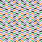 geometric chevron, herringbone pattern, orange, purple, green, black, white, zigzag stripes, halloween colors,, fabric panel, angular design, repeating pattern, diagonal stripes, geometric motifs, cotton fabric, halloween themed, seasonal fabric, chevron weave, striped pattern