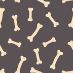 cream colored bones, bone pattern, dark gray background, charcoal background, dog bones, scattered bones, halloween theme, spooky pattern,, fabric panel, bone motifs, random placement, beige bones, gothic style, halloween decor, skeletal elements, pet theme, autumn fabric, crafting material, cotton fabric