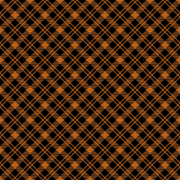 orange, black, plaid pattern, diagonal stripes, checkered design, geometric pattern, halloween colors, autumn themed,, fabric panel, seasonal fabric, crosshatch pattern, tartan style, repetitive design, craft fabric, sewing material, holiday fabric, orange and black stripes