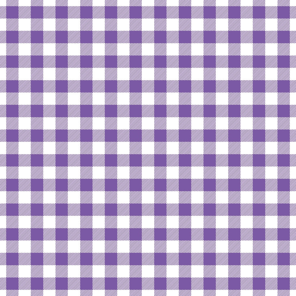 purple plaid, white squares, gingham pattern, checkered fabric,, fabric panel, halloween colors, geometric design, woven texture, seasonal fabric, craft material, patchwork suitable, coordinating pattern, lavender hues, grid layout, repeating motif, cotton blend, sewing fabric, autumn themed, spooky colors