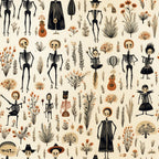 Halloween Skeleton Pattern 10 Minky Fabric