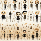 Halloween Skeleton Pattern 11 Minky Fabric