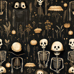 Halloween Skeleton Pattern 12 Minky Fabric