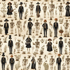 Halloween Skeleton Pattern 14 Minky Fabric
