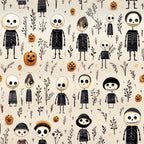 Halloween Skeleton Pattern 18 Minky Fabric