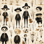 Halloween Skeleton Pattern 20 Minky Fabric