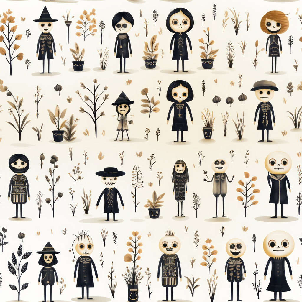 Halloween Skeleton Pattern 21 Minky Fabric