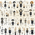 Halloween Skeleton Pattern 21 Minky Fabric