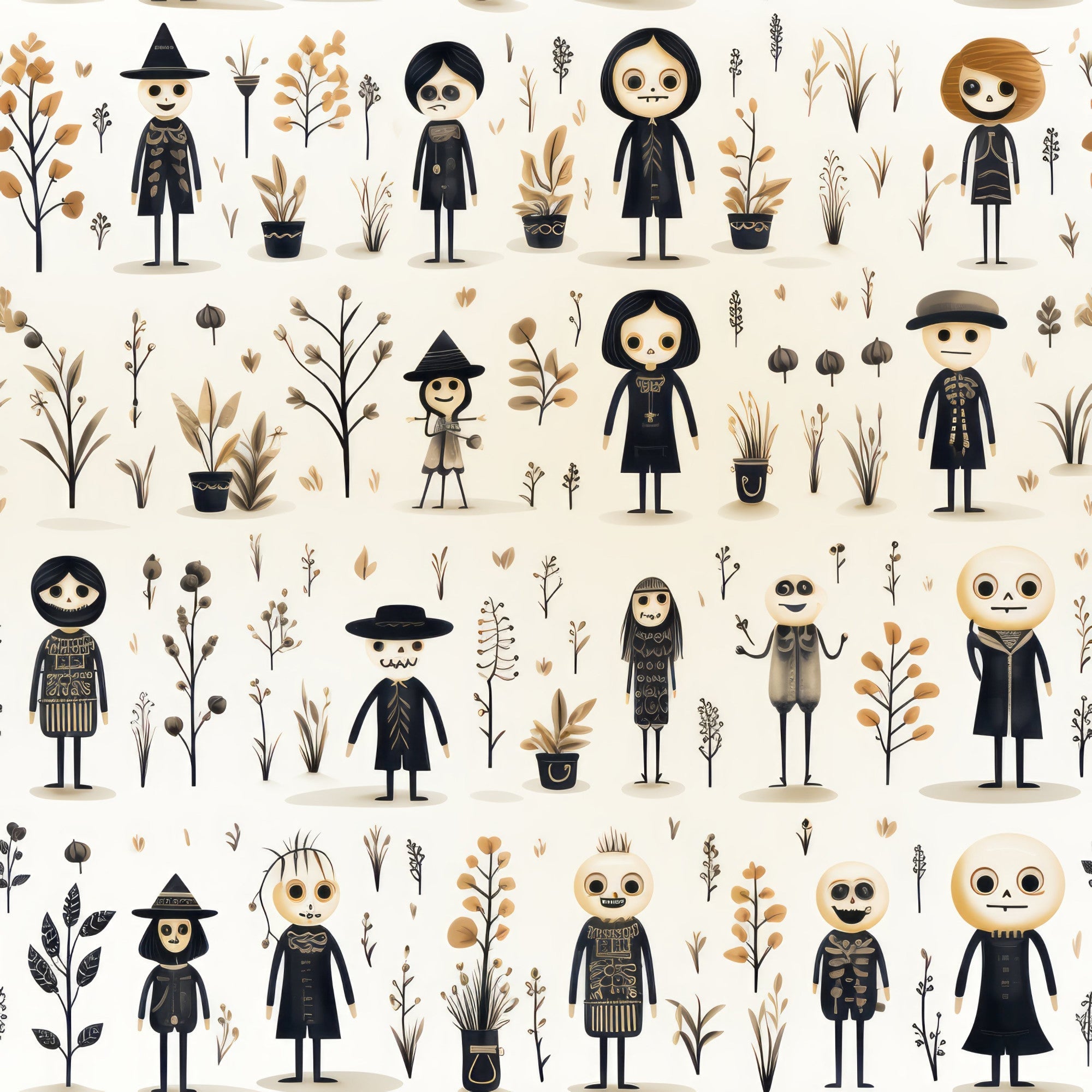 Halloween Skeleton Pattern 21 Minky Fabric