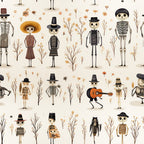 Halloween Skeleton Pattern 25 Minky Fabric