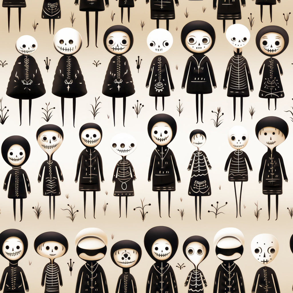 Halloween Skeleton Pattern 28 Minky Fabric