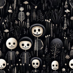 Halloween Skeleton Pattern 3 Minky Fabric