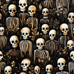 Halloween Skeleton Pattern 5 Minky Fabric