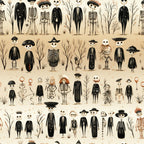 Halloween Skeleton Pattern 9 Minky Fabric