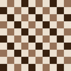 coffee brown, cream, beige, checkerboard pattern, geometric squares, alternating blocks,, fabric panel, handdrawn style, neutral tones, earthy colors, patchwork design, square motifs, brown and cream, quilting material, cotton fabric, geometric pattern, checkered design, warm colors, crafting fabric