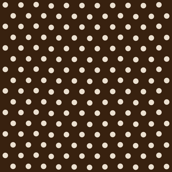 coffee brown, cream dots, polka dot pattern, geometric design, repeating circles, two-tone fabric,, fabric panel, retro style, vintage inspired, brown background, neutral colors, spotted pattern, crafting material, sewing fabric, simple geometric, uniform spacing, circular motifs