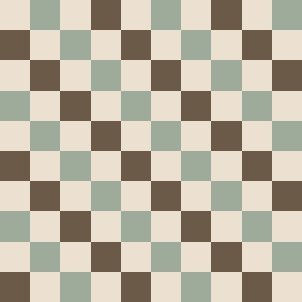 beige, sage green, brown, checkered pattern, geometric squares, alternating blocks,, fabric panel, neutral tones, earth colors, patchwork design, muted palette, coffee themed, warm colors, rectangular blocks, grid pattern, soft hues, crafting fabric