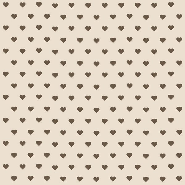 brown hearts, beige background, heart pattern, small hearts, repeating pattern, geometric hearts, coffee brown, tan, neutral tones, love motifs, romantic pattern,, fabric panel, handdrawn style, scattered hearts, valentine theme, heart shapes, brown and cream, cotton fabric, crafting material