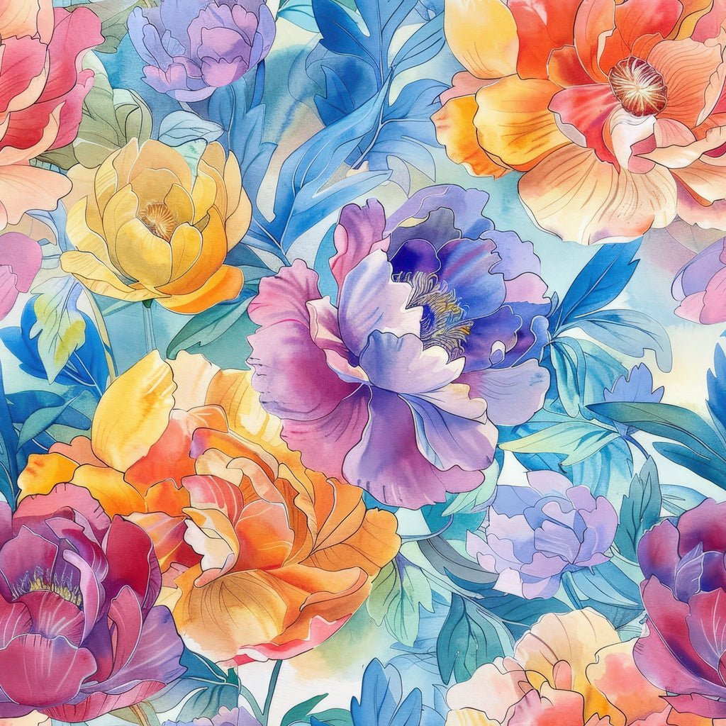 Prismatic Blooms Pattern 10 Minky Fabric