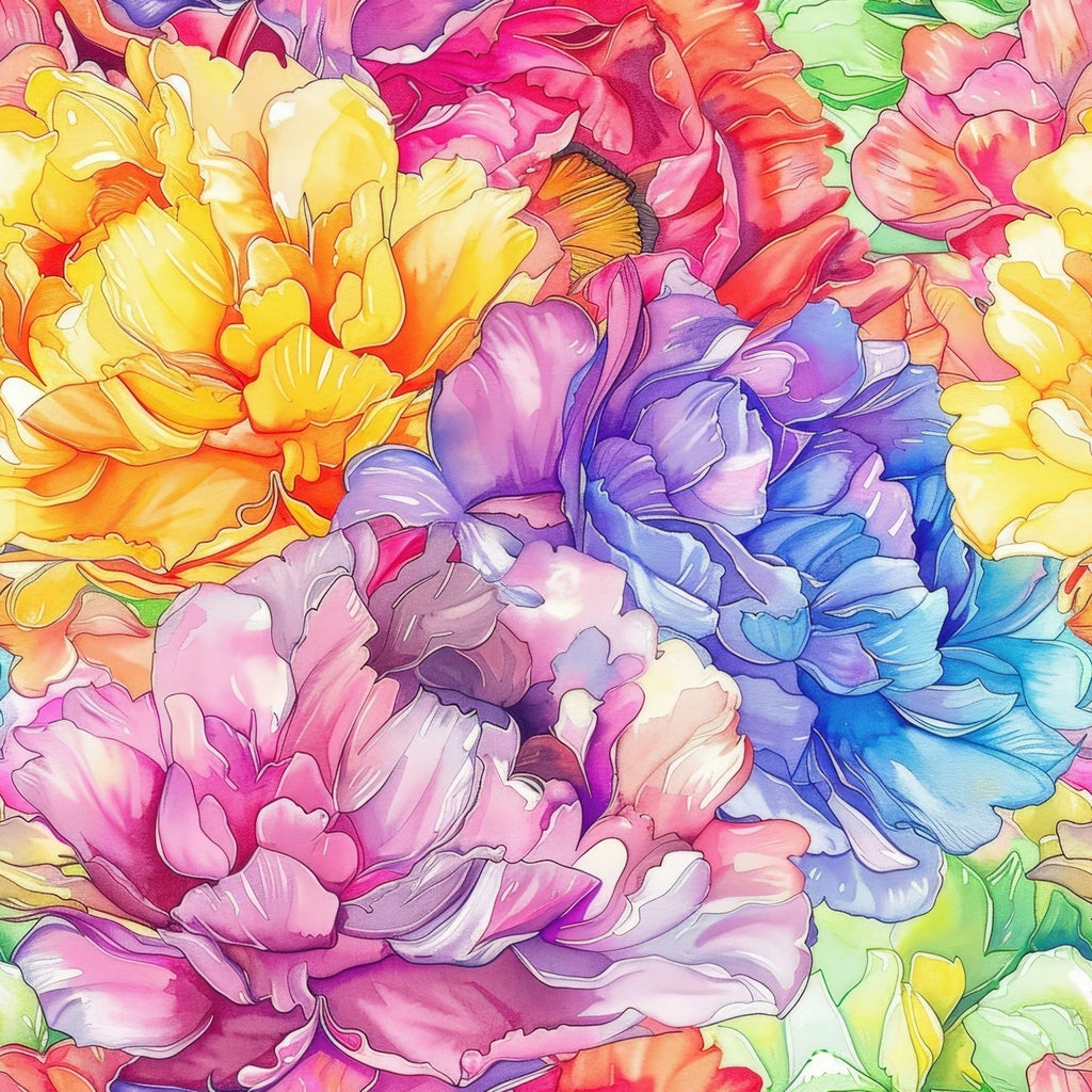 Prismatic Blooms Pattern 2 Minky Fabric