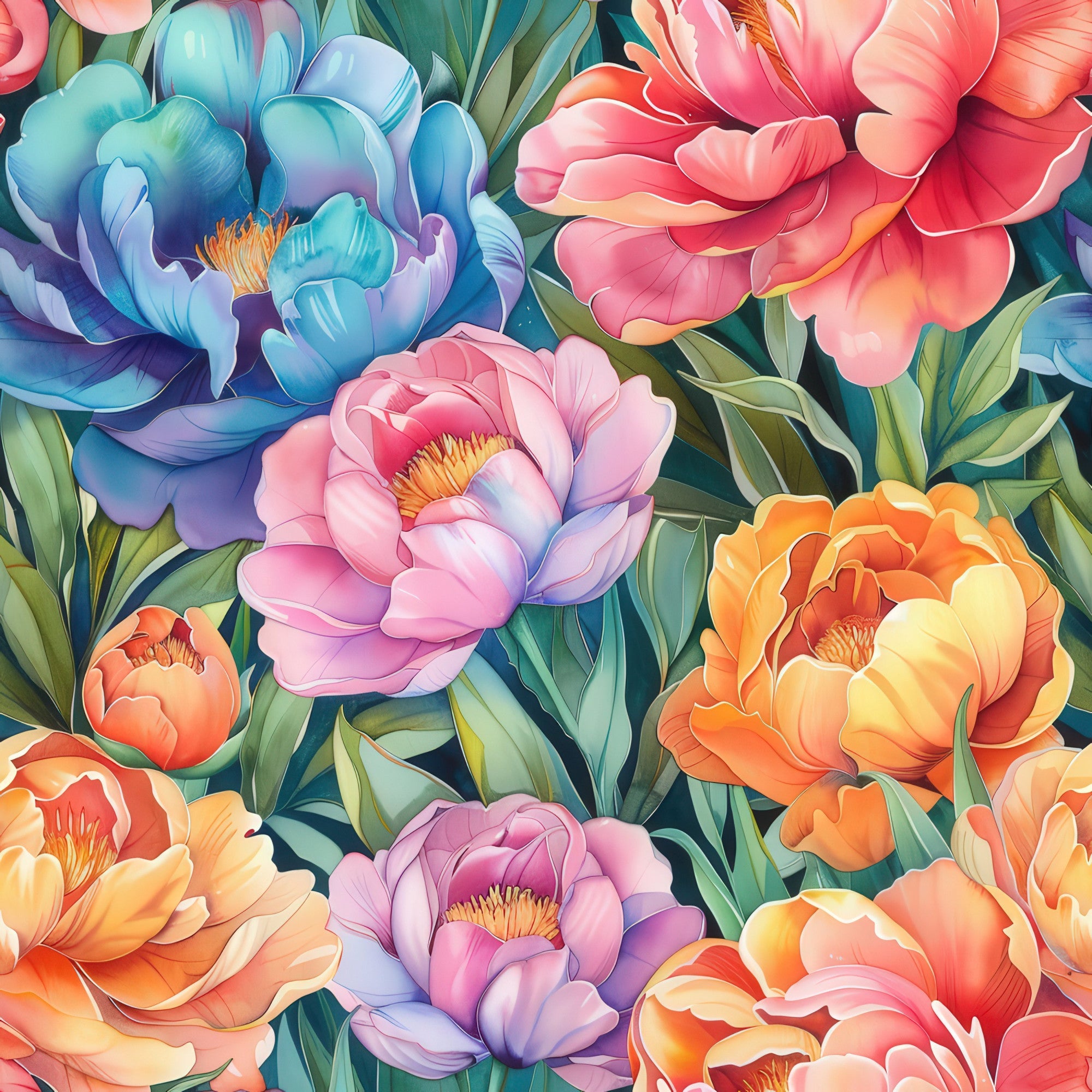 Prismatic Blooms Pattern 3 Minky Fabric