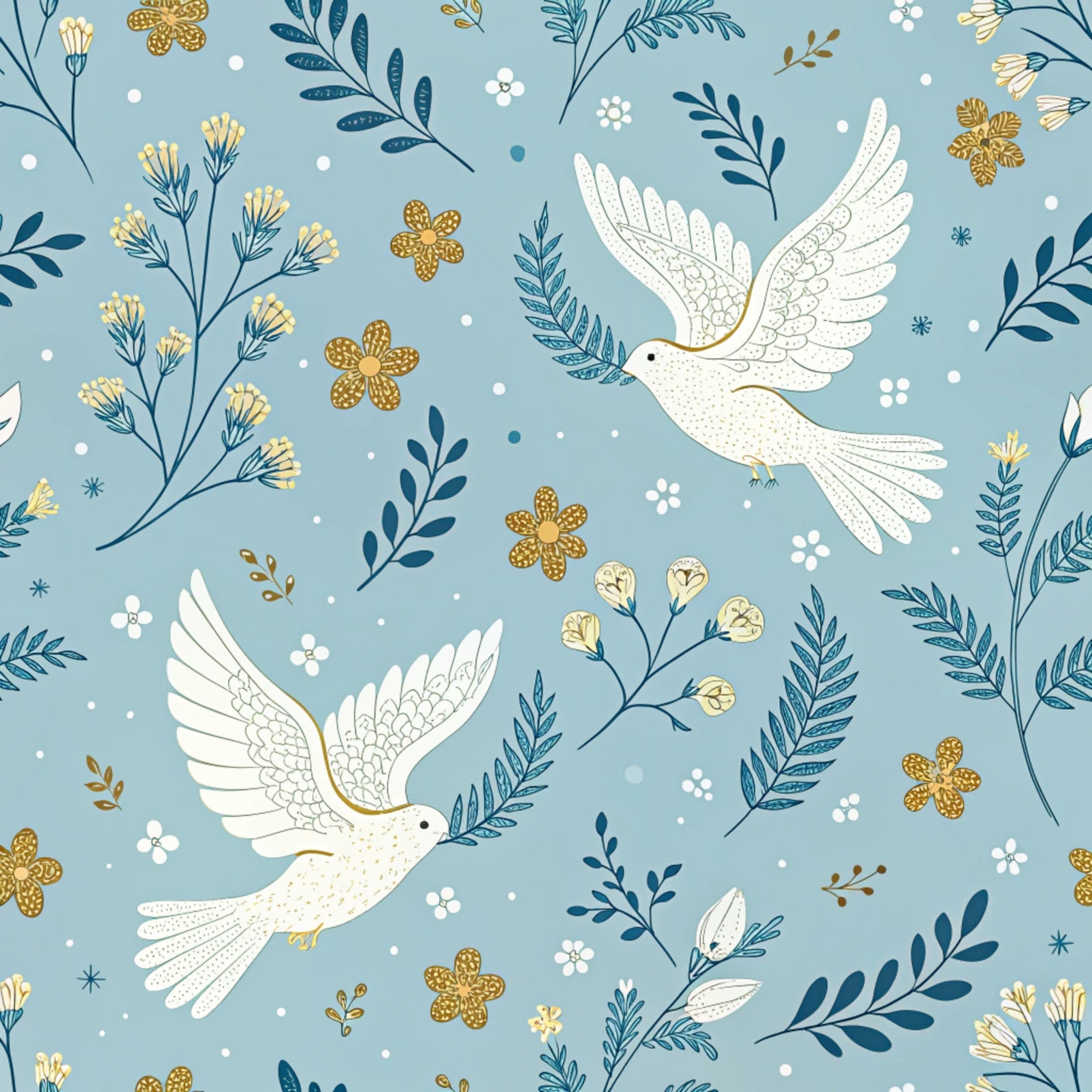 Hanukkah Pattern 15 Quilting Cotton Fabric