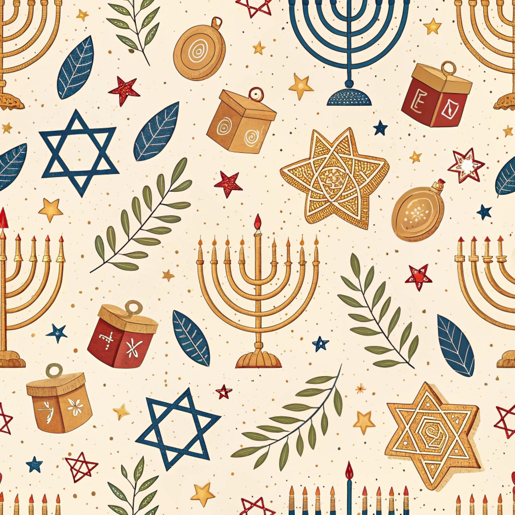 Hanukkah Pattern 18 Quilting Cotton Fabric