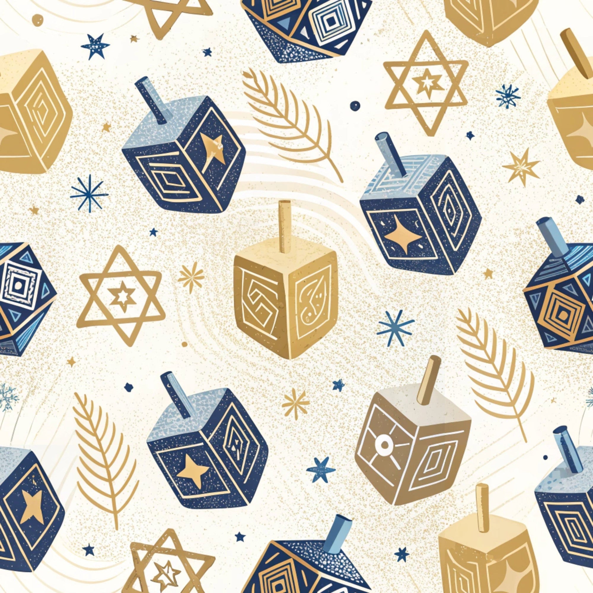 Hanukkah Pattern 19 Quilting Cotton Fabric