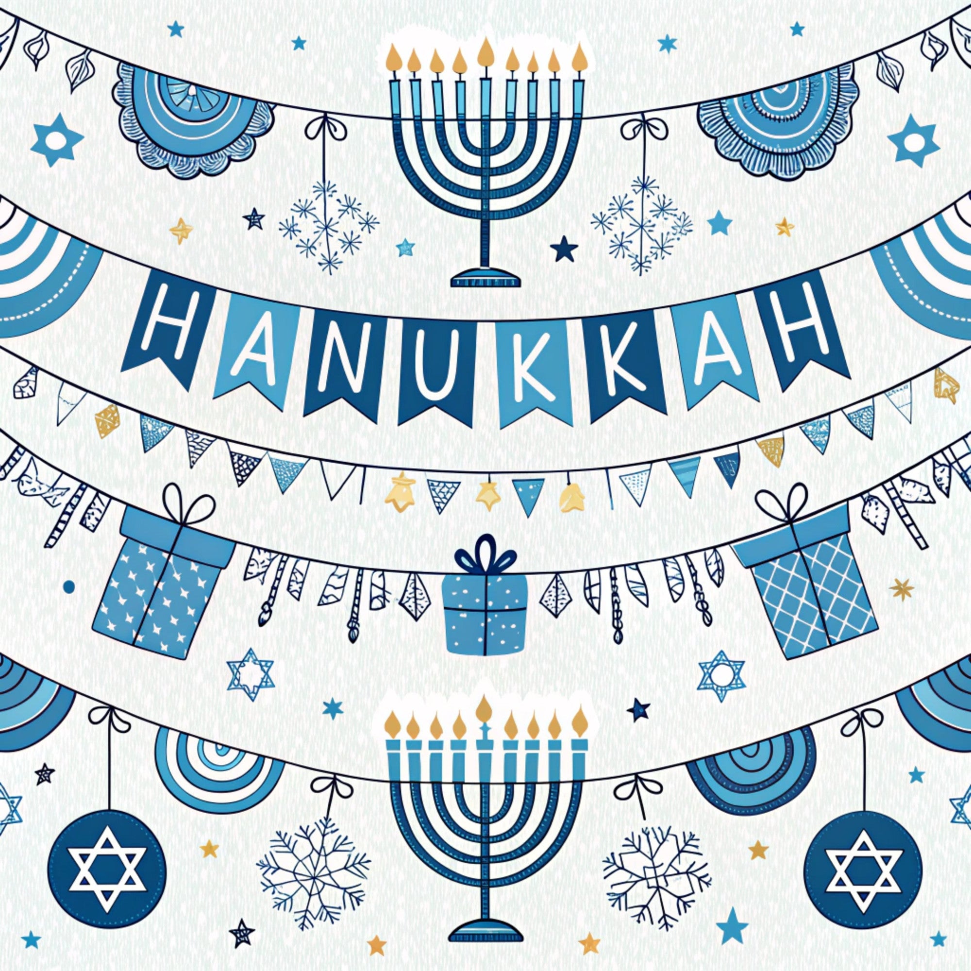 Hanukkah Pattern 22 Quilting Cotton Fabric