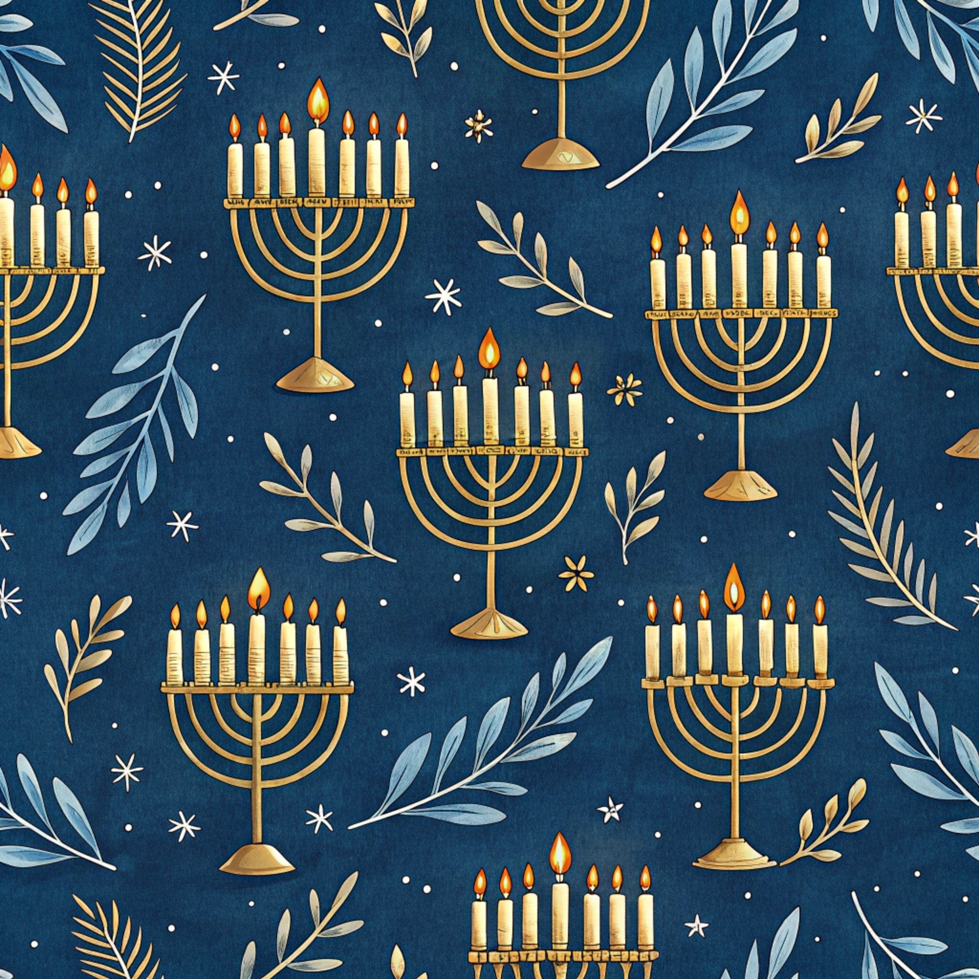Hanukkah Pattern 26 Quilting Cotton Fabric
