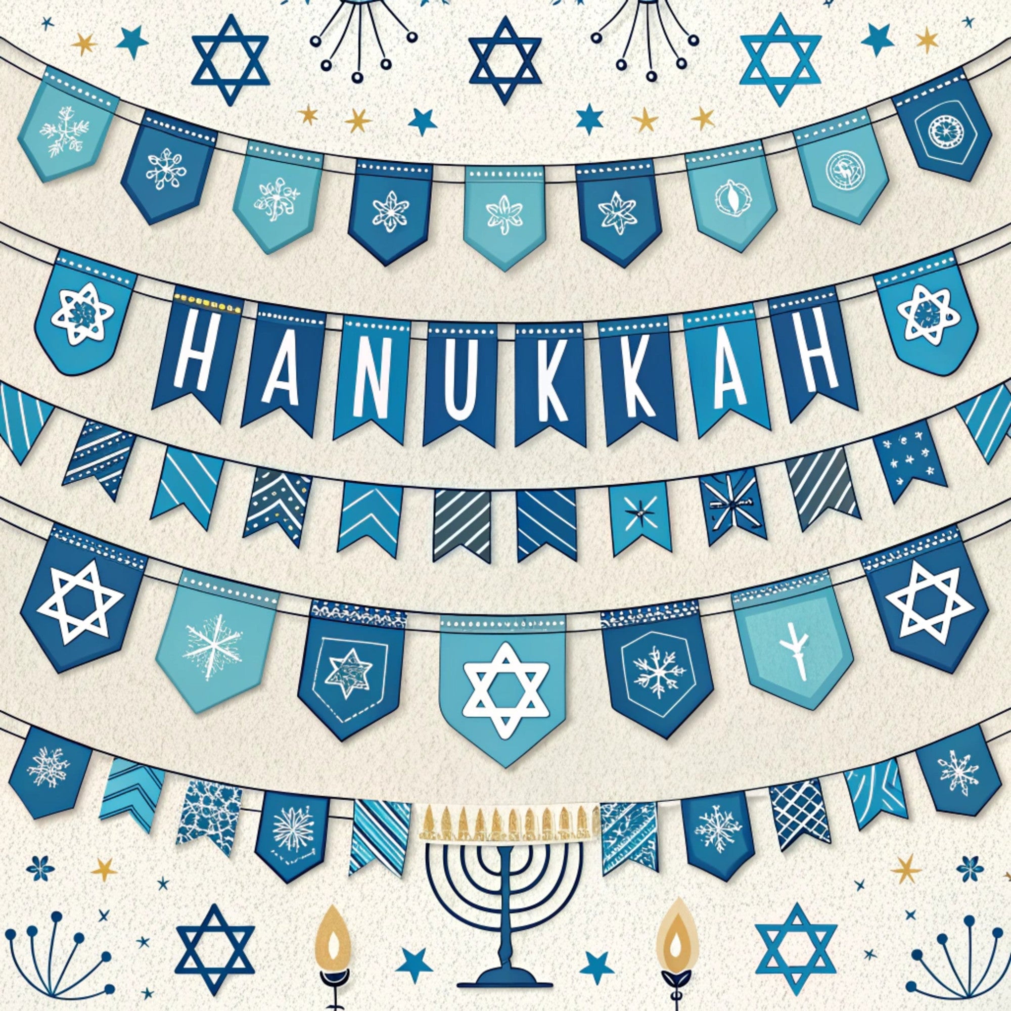 Hanukkah Pattern 9 Quilting Cotton Fabric